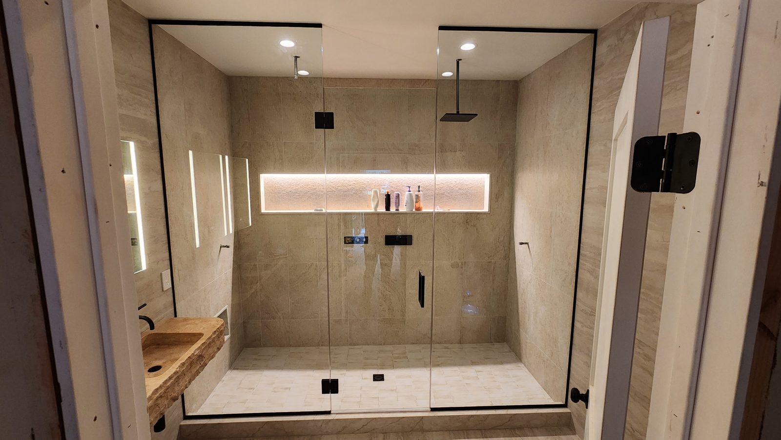 Steam Shower with Backlit Niche
